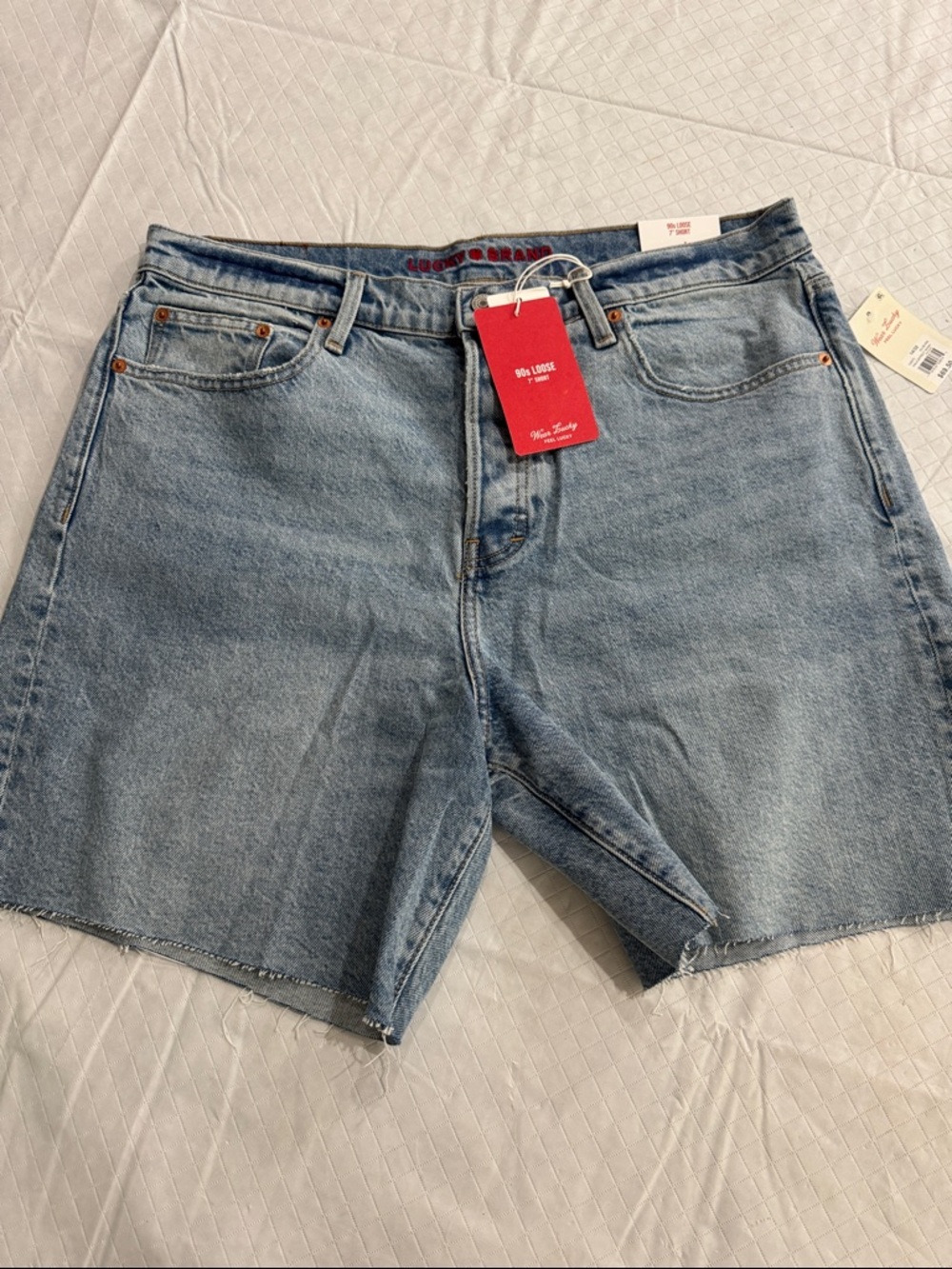 Lucky Brand Light Blue Denim Shorts with Red Tag, size 14/32